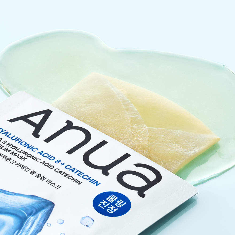 Mediheal Anua hyaluronic acid catechin cool slim mask 10pcs, 1pcs Korean