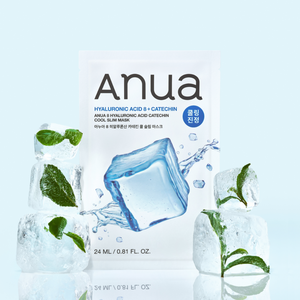 Mediheal Anua hyaluronic acid catechin cool slim mask 10pcs, 1pcs Korean